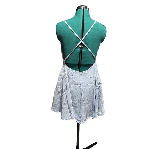 Lulu’s dusty blue burnout floral skater dress size S NWT - Picture 7 of 10